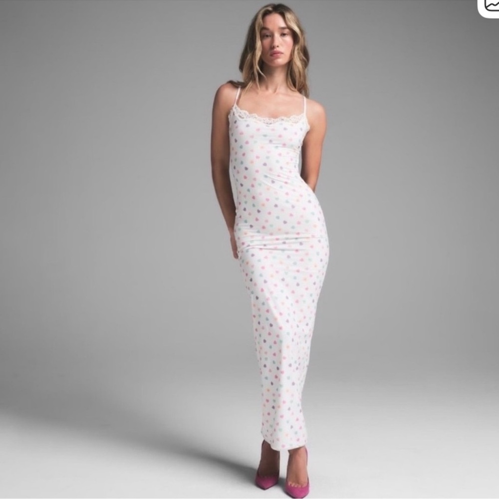SKIMS White Maxi Dress VDAY edition BNWT